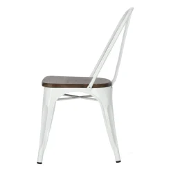 Krzesło Paris Wood białe sosna orzech