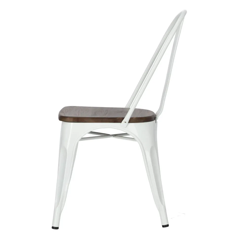 Krzesło Paris Wood białe sosna orzech