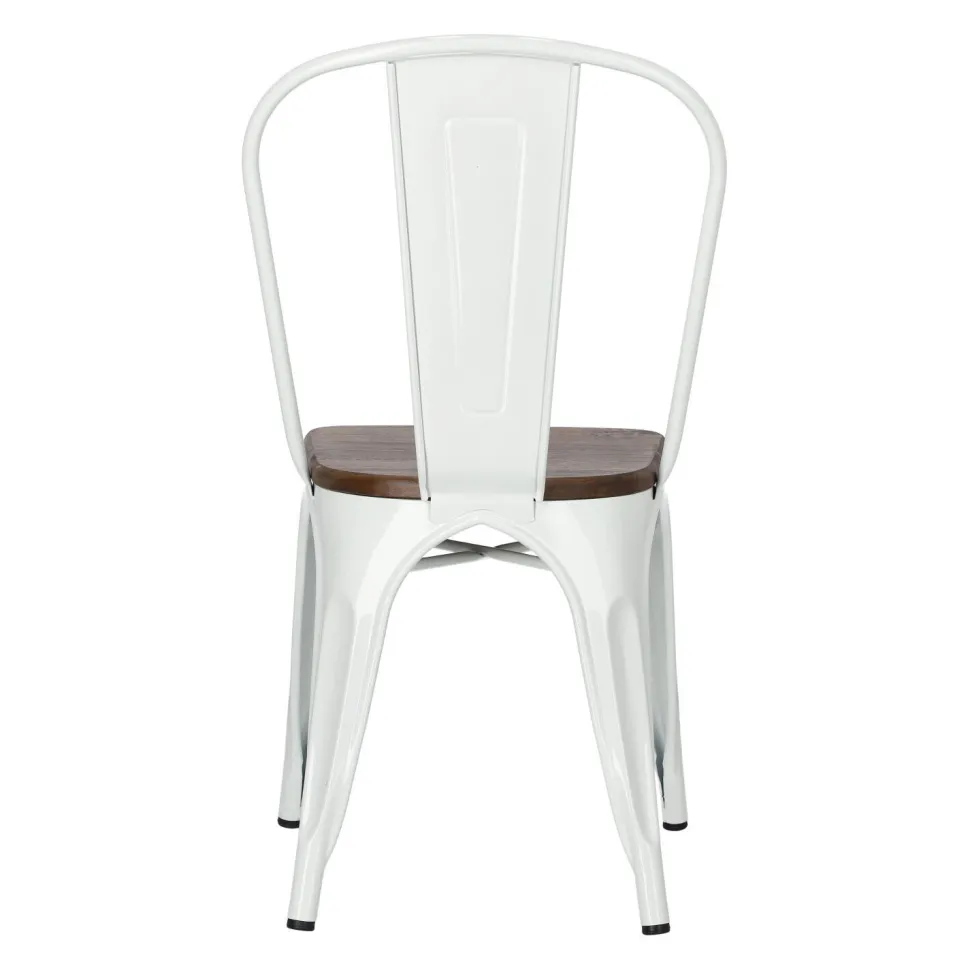 Krzesło Paris Wood białe sosna orzech