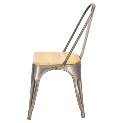 Krzesło Paris Wood metaliczne sosna naturalna