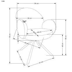 Krzesło Paulett beżowe