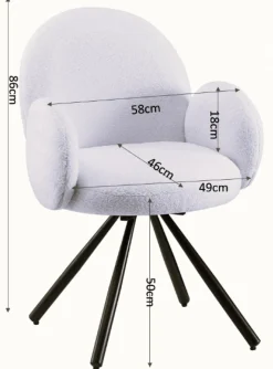 Krzesło Paulette kremowe