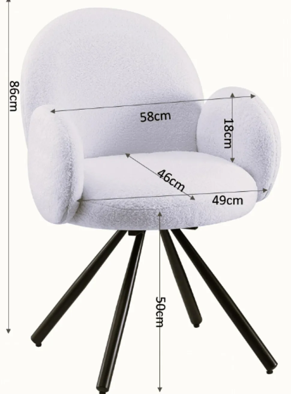 Krzesło Paulette kremowe