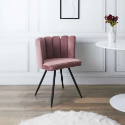 Krzesło Paum VIC różowe tapicerowane