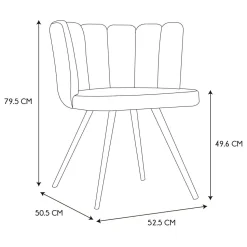 Krzesło Paum VIC różowe tapicerowane