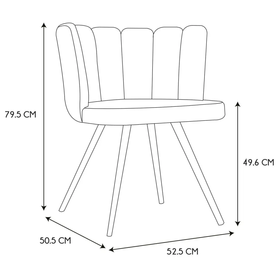 Krzesło Paum VIC różowe tapicerowane