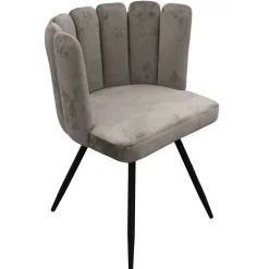 Krzesło Paum VIC szare tapicerowane
