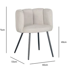 Krzesło Paume beżowe tkanina