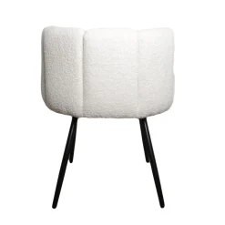 Krzesło Paume białe tkanina teddy bear