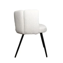 Krzesło Paume białe tkanina teddy bear