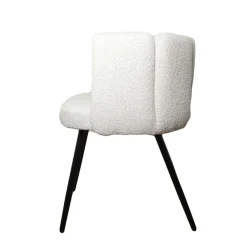 Krzesło Paume białe tkanina teddy bear