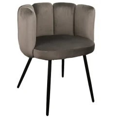 Krzesło Paume ciemnoszare tkanina Velvet