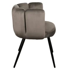Krzesło Paume ciemnoszare tkanina Velvet