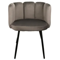 Krzesło Paume ciemnoszare tkanina Velvet