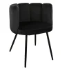 Krzesło Paume czarne tkanina Velvet