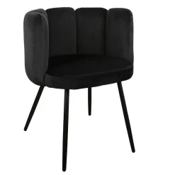 Krzesło Paume czarne tkanina Velvet