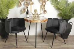 Krzesło Paume czarne tkanina Velvet