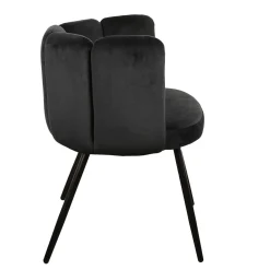 Krzesło Paume czarne tkanina Velvet