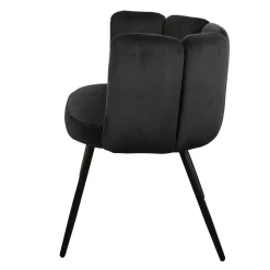 Krzesło Paume czarne tkanina Velvet