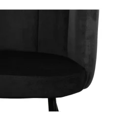 Krzesło Paume czarne tkanina Velvet