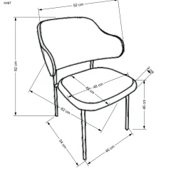 Krzesło Paupe szare