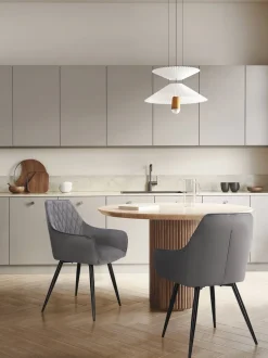 Krzesło Pico VIC szare tapicerowane