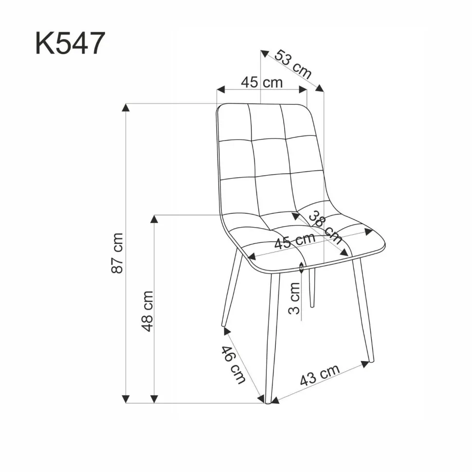 Krzesło Pilew szare