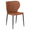 Krzesło Pisa brązowe vintage PU/ czarne