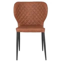 Krzesło Pisa brązowe vintage PU/ czarne