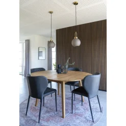 Krzesło Pisa szare ciemne PU/ czarne