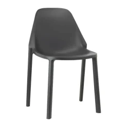 Krzesło Piu antracytowe z tworzywa