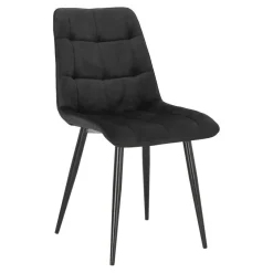 Krzesło Plaid czarne/ czarne nogi hampton