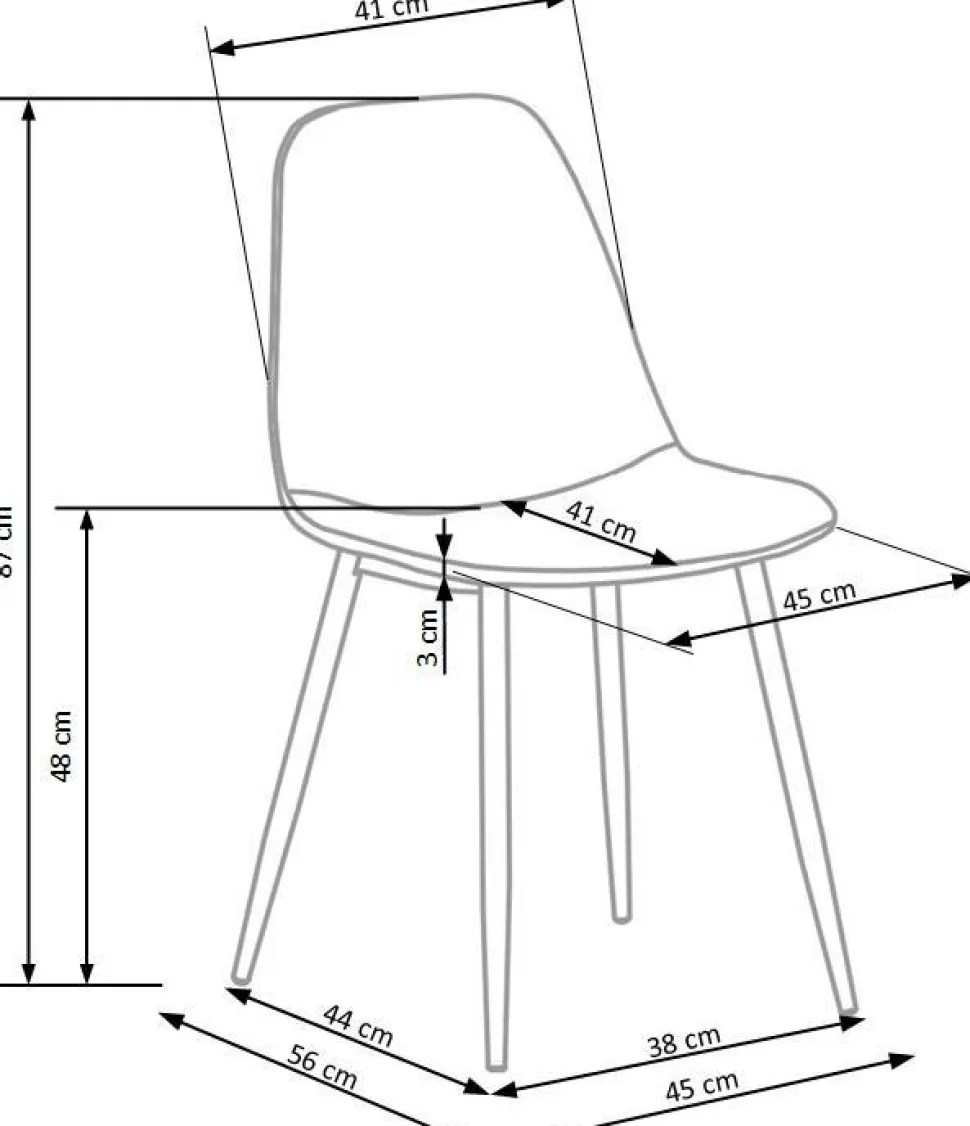 Krzesło Plein czarne velvet
