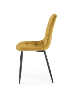 Krzesło Plein musztardowe velvet