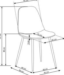 Krzesło Plein szare velvet