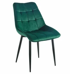 Krzesło Poly velvet zielone czarne nogi