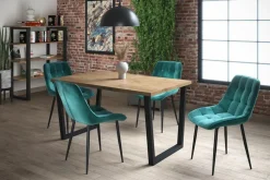 Krzesło Poly velvet zielone czarne nogi