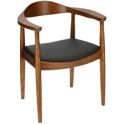 Krzesło President inspirowane Kennedy brązowy ciemny drewniane