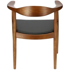 Krzesło President inspirowane Kennedy brązowy ciemny drewniane