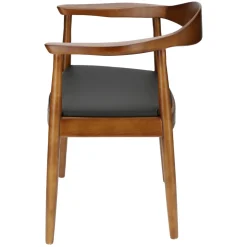 Krzesło President inspirowane Kennedy brązowy ciemny drewniane