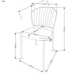 Krzesło Rachel beżowe