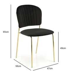 Krzesło Rachel czarne