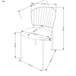 Krzesło Rachel szare