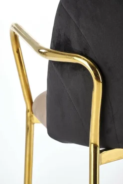 Krzesło Rebbeca beż/czarne/złote