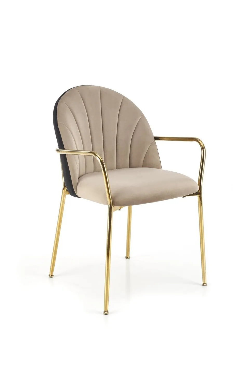 Krzesło Rebbeca beż/czarne/złote