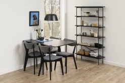 Krzesło Roxby tapicerowane szare/czarne