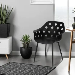 Krzesło Sajt czarne z tworzywa