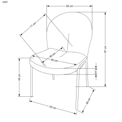 Krzesło Salome kremowe