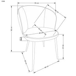 Krzesło Sarah arm czarne
