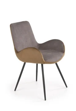 Krzesło Sarah szare/brązowe